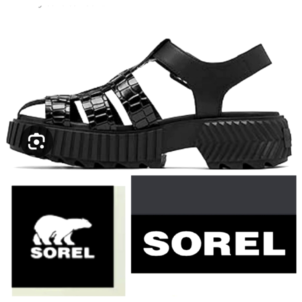 new!SOREL leather Ona fisherman lug sole sandals buckle quality NIB w/orig box